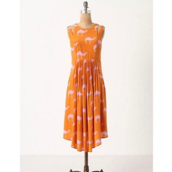 🐪Anthropologie Silk Dress🐫 - Picture 1 of 4